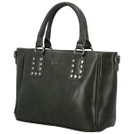 Trendy dámská koženková kabelka do ruky Liliane, tmavě zelená