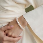 Perlový náramek Charlie - sladkovodní perla, stříbro 925/1000, Bílá 18 cm + 4 cm (prodloužení)