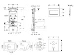 GEBERIT - Duofix Set předstěnové instalace, klozetu Arkas a sedátka softclose, tlačítko Sigma30, matná černá/černá SANI11CA5501B