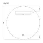 Mereo Zrcadlo kulaté pr. 80 cm, LED osvětlení a odmlžování CN165