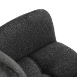 Židle jídelní, tmavě šedá látka, černý kov