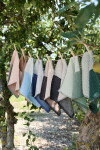 Chic Antique Bavlněný hadřík Ocean and Cream, modrá barva, textil