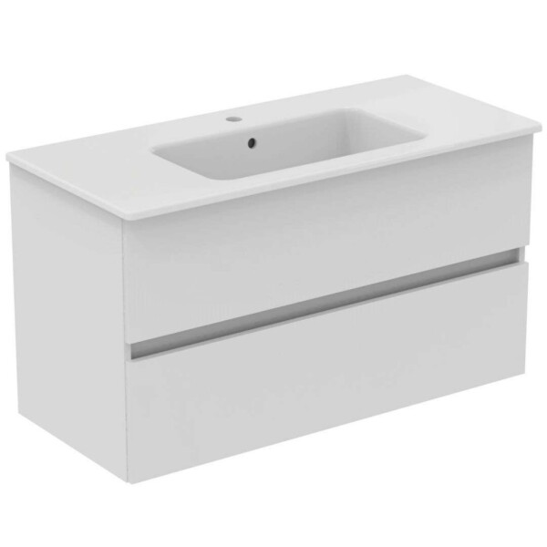 IDEAL STANDARD - Eurovit+ Skříňka s umyvadlem, 55x100x44 cm, 2 zásuvky, lesklá bílá R0575WG