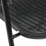 Zahradní židle, kov, plast, černá, AZC-H1001 BK