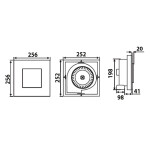 SAPHO - TECTO stropní ventilátor axiální s časovačem, 20W, potrubí 100, bílá TC202