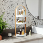 Organizér na kosmetiku Umbra BELLWOOD - bílý/přírodní