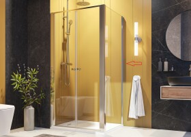 Aquatek Family F02 70 CHROM Pevná boční stěna do kombinace, 68-70 x 190cm
