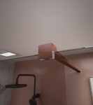 Erga Paris, stabilizační vzpěra pro sprchové zástěny o tloušťce skla 8mm, délka max. 100% 150cm, měděná matná, ERG-V02-PARIS-BAR-CO