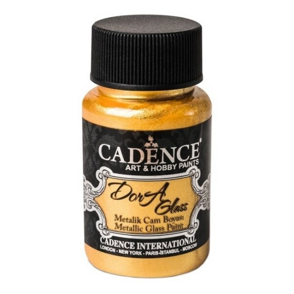 Metalická barva na sklo Cadence Dora Glass, 50 ml - rich gold, zlatá