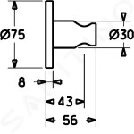 HANSA - Držáky Držák sprchy, chrom 44440173