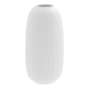 Storefactory Porcelánová váza ÅBY White 26 cm, bílá barva, porcelán