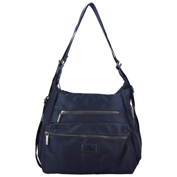 Trendy dámský textilní kabelko-batoh Coveri Venesta, modrý