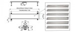 SANELA - Nerezové žlaby Sprchový žlab do prostoru, délka 115 cm, lesklá nerez SLKN 05F