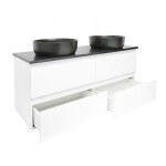 Koupelnová skříňka s krycí deskou SAT B-Way 119x50x45 cm bílá lesk BWAY2120WZ BWAY2120WZ