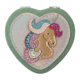 MIMI & LULA Kapesní zrcátko Magical Unicorn, zelená barva