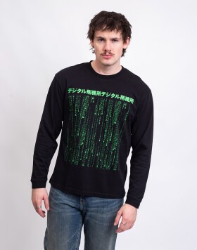 Tričko Edwin Synthetic TS LS Black garment washed
