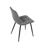 Jídelní židle, šedá, sametová látka, DCL-X7015 GREY2
