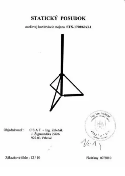 CSAT STX1700 / Stojan / kovová trojnožka / výška 170 cm (STX1700)