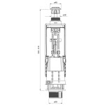 AQUALINE - Vypouštěcí ventil, DUAL tlačítko, chrom OVDC001