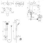 IDEAL STANDARD - CeraTherm Sprchový set s termostatem a umyvadlovou baterií, 3 proudy, chrom BC984AA