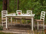 Massivo.cz Jídelní stůl Belluno Elegante, bílý, masiv, borovice