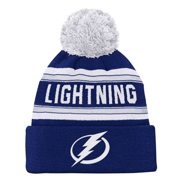 Outerstuff Dětská zimní čepice Tampa Bay Lightning NHL Jacquard Cuffed Knit With Pom