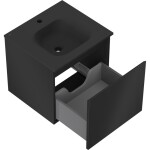 MEXEN/S - Orio koupelnová skříňka 50 cm s umyvadlem Vela, 1 šuplík, černá mat 91A10-05047-1-BF71-W23M71