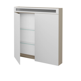 Dřevojas - Dvoudveřová galerka AIR GA2OE 80 - L04 Béžová vysoký lesk 239299