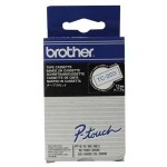 Brother TC-203, 12mm, modrý tisk/bilý podklad - originální páska laminovaná