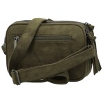 Stylová dámská koženková crossbody kabelka Ariona, tmavě zelená