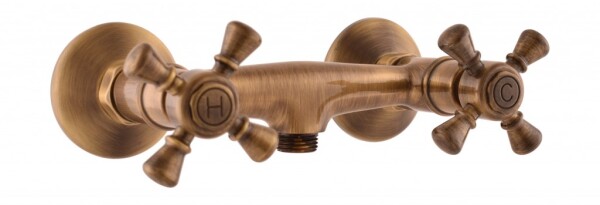 RAV Slezák - MORAVA RETRO - Sprchová baterie, Stará mosaz (Bronz), 150 mm MK380.5SM