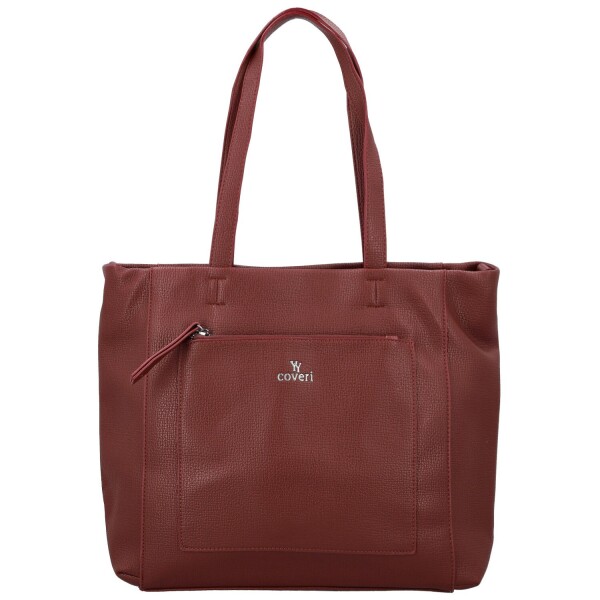 Módní dámská koženková kabelka na rameno Lamia, vínová