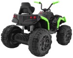 Mamido Dětská elektrická čtyřkolka ATV s ovladačem, EVA kola černo-zelená