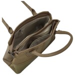 Módní dámská koženková kabelka do ruky Rosen, khaki