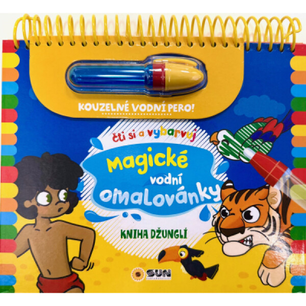 Čti a vybarvuj - Kniha džunglí - Magické vodní omalovánky