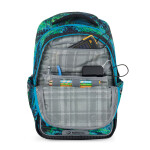 Školní batohový 5-dílný set Bagmaster DOPI 25 B MOTORKA (batoh,penál,sáček na cvičky,box na svačinu,láhev)