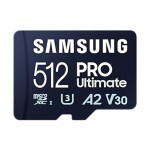 SAMSUNG Micro SDXC PRO Ultimate 512GB + USB adaptér / UHS-1 / Class 10 / U3 / Čtení: 200MBps / Zápis: 130MBps (MB-MY512SB/WW)