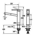 Dřezová baterie KWC Bevo E, 125590, Industrial Black 125590