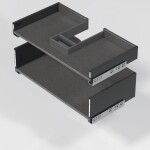 Koupelnová skříňka s černou úchytkou a umyvadlem SAT Cube Way 80x53x46 cm dub Hickory mat CUBE46C803DHSAT CUBE46C803DHSAT