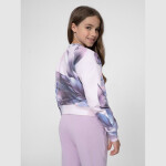 Dívčí mikina Jr 4FJSS23TSWSF276 94A - 4F fialová vzor 146