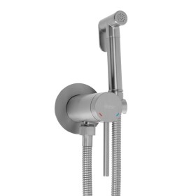REA - Podomítková bidetová baterie Foss Clif Brush Nickel REA-B5843