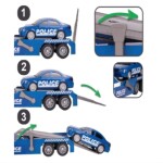 MalPlay Policejní transportér s helikoptérou a autem