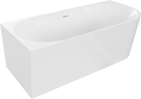MEXEN/S - Mia volně stojící rohová vana levá 180 x 80, bílá, sifon a přepad bílá 52691808000L-20