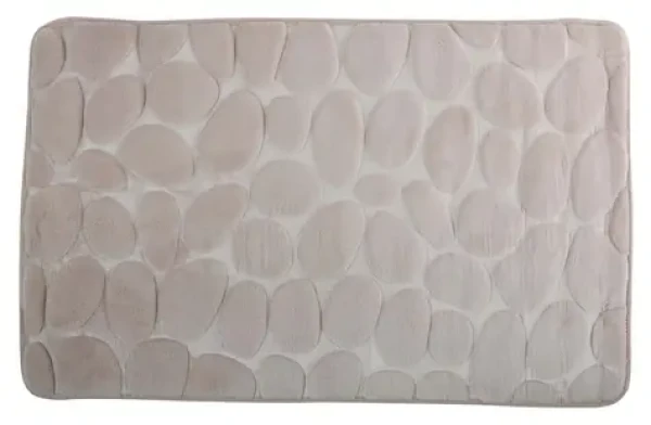 MSV PEBBLES koupelnová předložka 50 x 80 cm béžová / PU pěna / protiskluzová