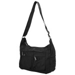 Trendy dámská textilní crossbody kabelka Coveri Iballa, černá