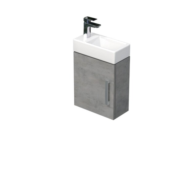 Koupelnová skříňka s umyvadlem SAT Cube Way 40x47,5x20 cm beton mat CUBE320401DBE CUBE320401DBE