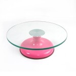 Cake Star Cake Star Skleněný otočný stojan růžový 30 cm