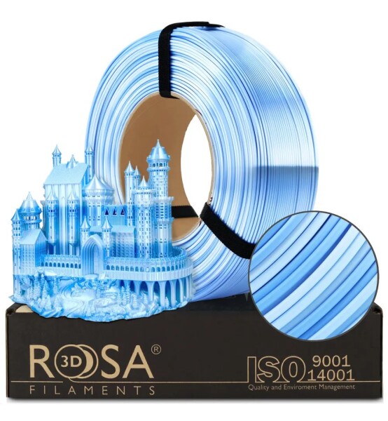 ROSA 3D Filaments PLA SILK REFILL Multicolor 1,75 mm ROSA 1 kg FROZEN