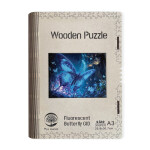 Wooden puzzle Fluorescent Butterfly A3 GID svítící ve tmě