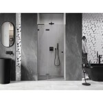 MEXEN/S - Lunar L sprchové dveře křídlové levé 115 cm, transparent, grafit metal 834L-115-000-95-00-L